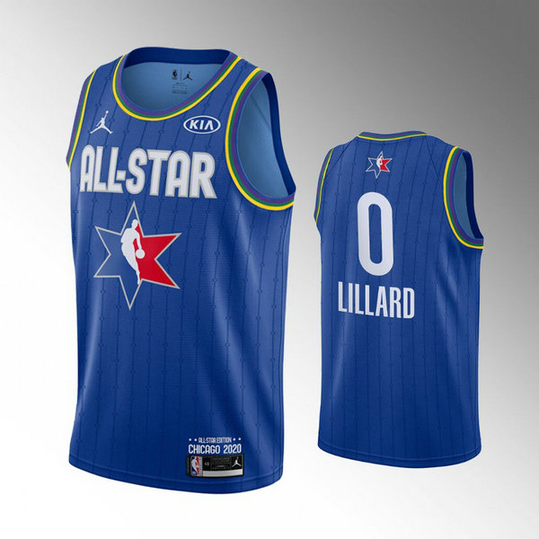 Maillot All Star 2020 Homme Damian Lillard 13 Bleu